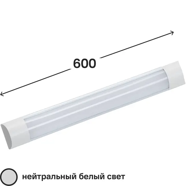 Светильник линейный светодиодный Gauss 600 мм 18 Вт нейтральный белый свет