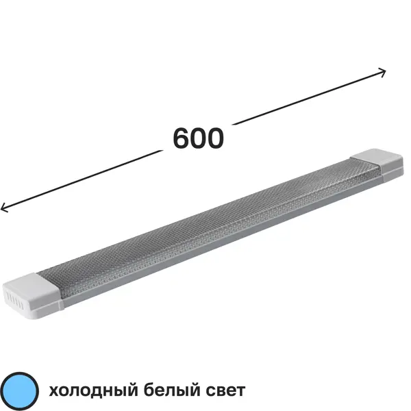 фото Светильник линейный светодиодный фотон prisma 600 мм 18 вт холодный белый свет без бренда