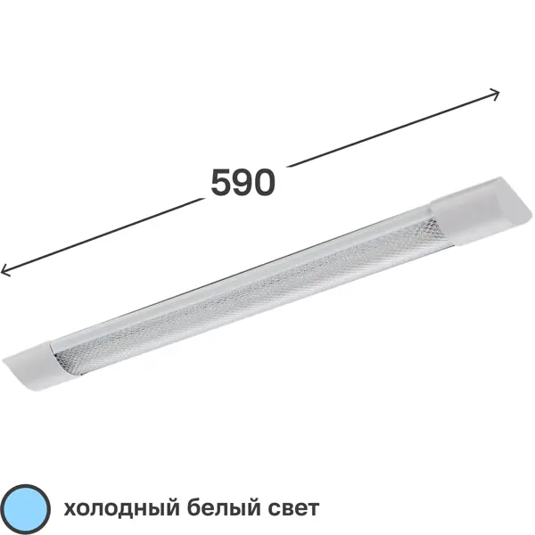 фото Светильник линейный светодиодный 590 мм 18 вт, холодный белый свет lumin arte
