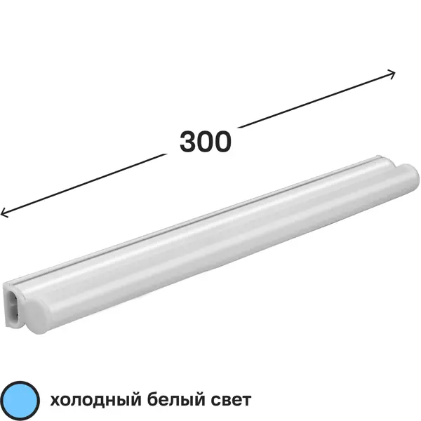 фото Светильник линейный светодиодный ritter dt5-5-6k 300 мм 5 вт, холодный белый свет