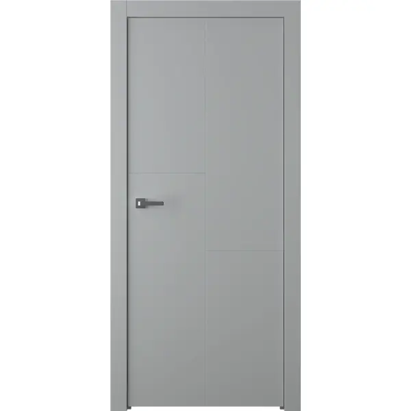 Дверь межкомнатная Лацио 1 глухая эмаль цвет серый 70x200 см