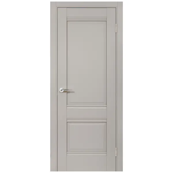 Дверь межкомнатная глухая с замком и петлями в комплекте Классико-42 60x200 см HardFlex цвет серый