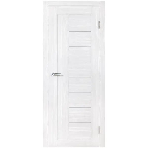 Дверь межкомнатная остекленная с замком и петлями в комплекте Легенда-29 200x60 см HardFlex цвет светло-серый
