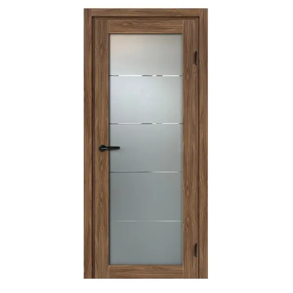 Дверь межкомнатная остекленная с замком и петлями в комплекте Толедо Орех Галант 90x200 см CPL цвет коричневый бра demarkt толедо 15w led 220 v 312021901