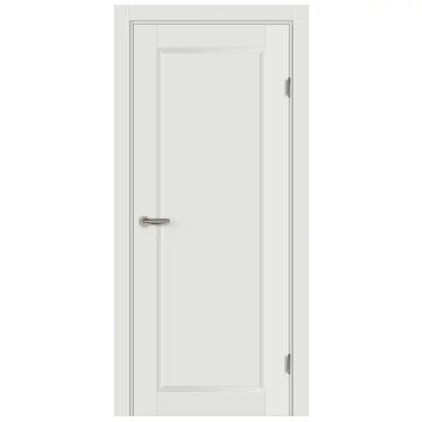 Дверь межкомнатная глухая с замком и петлями в комплекте Пьемонт 60x200 см Hardflex цвет белый жемчуг