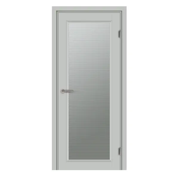 Дверь межкомнатная остекленная с замком и петлями в комплекте Лион 80x200 см Hardflex цвет серый жемчуг дверь для шкафа лион 40x225 8x16 см серый глянец