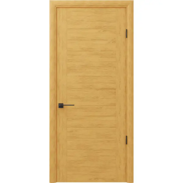 Дверь межкомнатная Космо глухая шпон цвет дуб натуральный 60x200 см