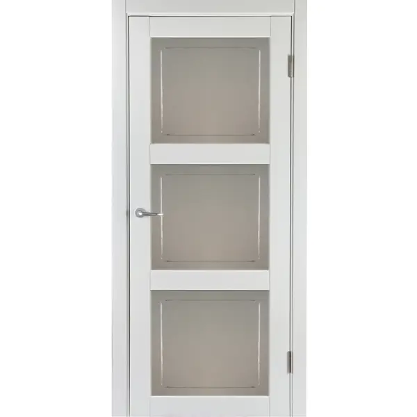Дверь межкомнатная Адажио остекленная HardFlex ламинация цвет белый 60x200 см (с замком и петлями) дверь межкомнатная остекленная эрика 60x200 см эмаль белый