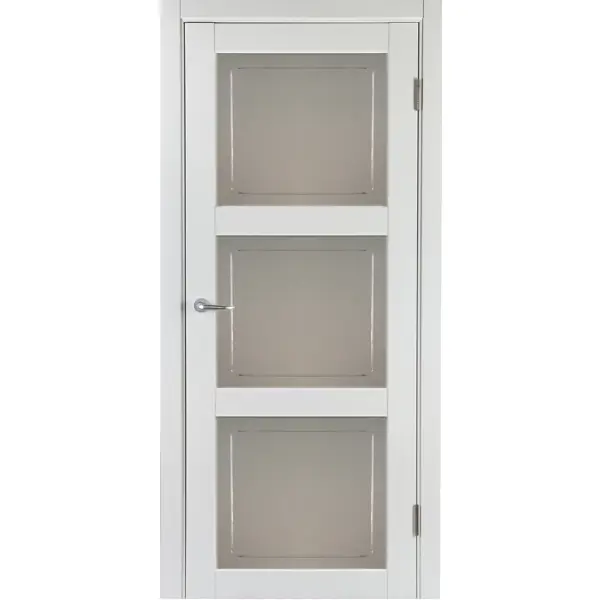 Дверь межкомнатная Адажио остекленная HardFlex ламинация цвет белый 80x200 см (с замком и петлями) дверь межкомнатная остекленная бостон 80x200 см эмаль белый