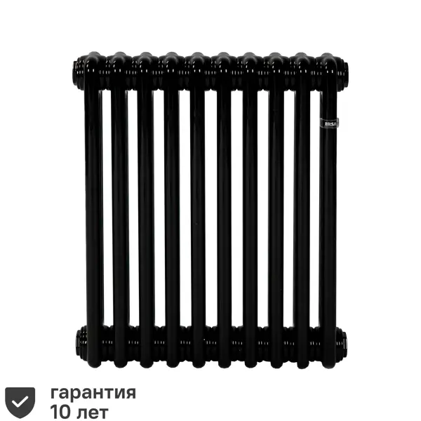 фото Радиатор irsap tesi 30565 трубчатый 500/10 10 секций боковое подключение сталь двухсторонний цвет черный