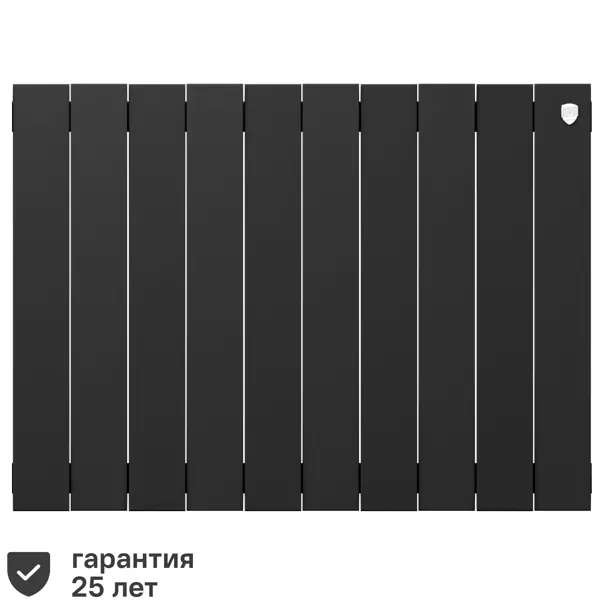 Радиатор Royal Thermo Pianoforte 500/100 биметалл 10 секций боковое подключение цвет черный