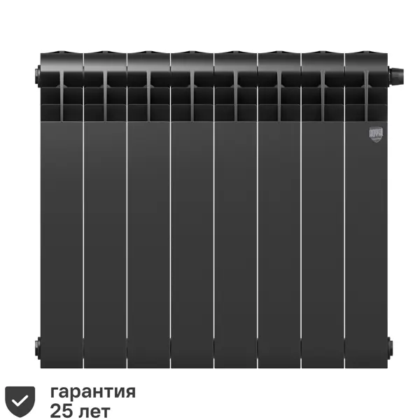 Радиатор Royal Thermo Biliner 500/87 биметалл 8 секций нижнее правое подключение цвет черный