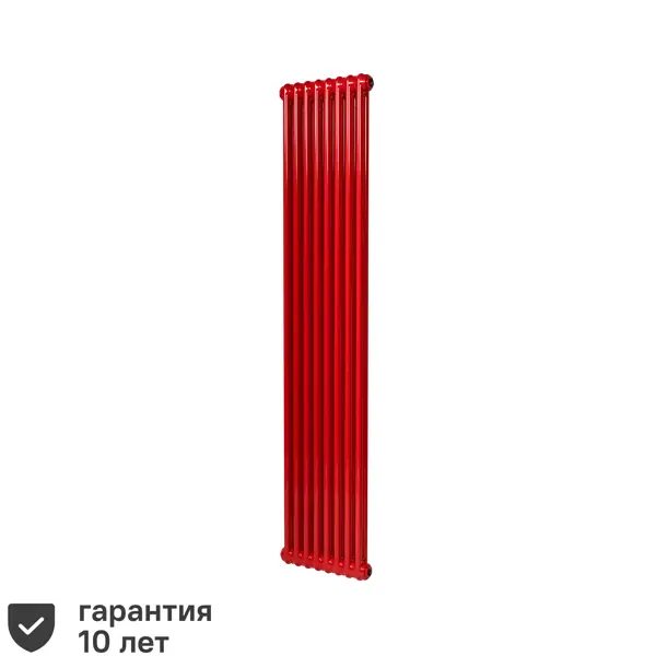 фото Радиатор irsap tesi трубчатый 1735 8 секций боковое подключение сталь двусторонний цвет красный