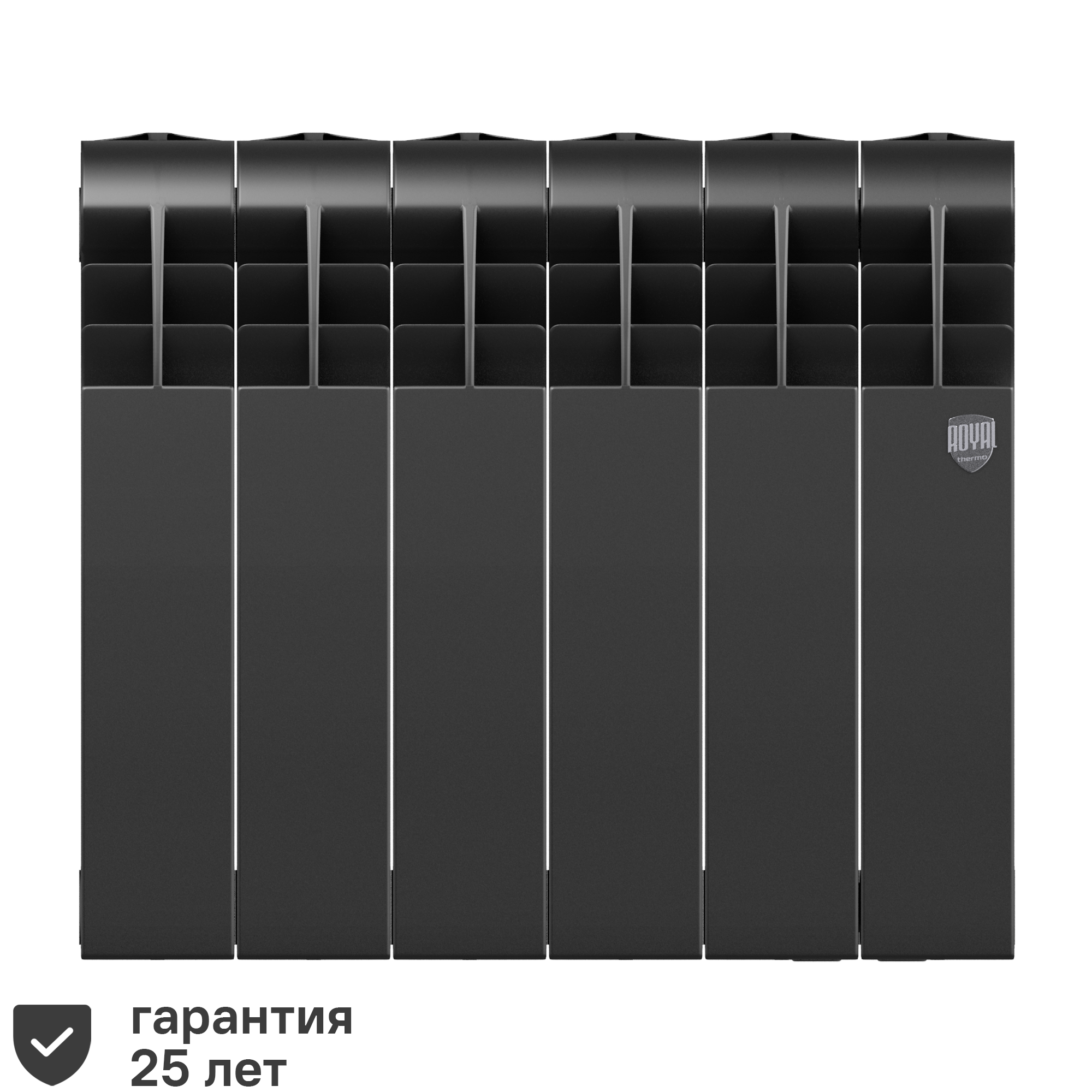 Радиатор Royal Thermo Biliner 350/87 биметалл 6 секций боковое подключение  цвет черный ✳️ купить по цене 7500 ₽/шт. в Краснодаре с доставкой в  интернет-магазине Леруа Мерлен