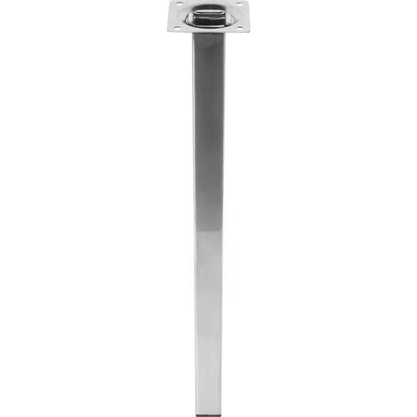 Ножка квадратная 400х25х25 мм максимальная нагрузка 30 кг цвет никель квадратная опора мебельная starfix