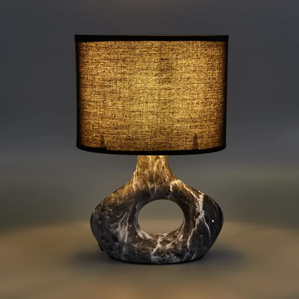 фото Настольная лампа rexant «форте» цвет черный мрамор