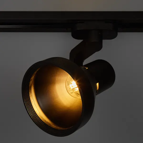 Светильник трековый Inspire 1 лампа конус цвет черный трековый шинопровод inspire 100 см