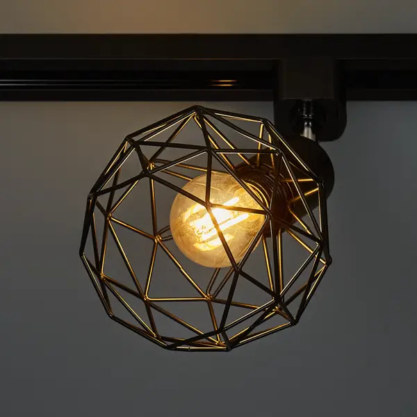 фото Трековый светильник spiro со сменной лампой e14 40 вт 2 м² цвет черный arte lamp