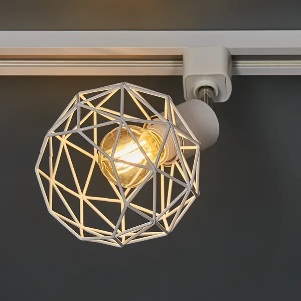 фото Трековый светильник spiro со сменной лампой e14 40 вт 2 м² цвет белый arte lamp