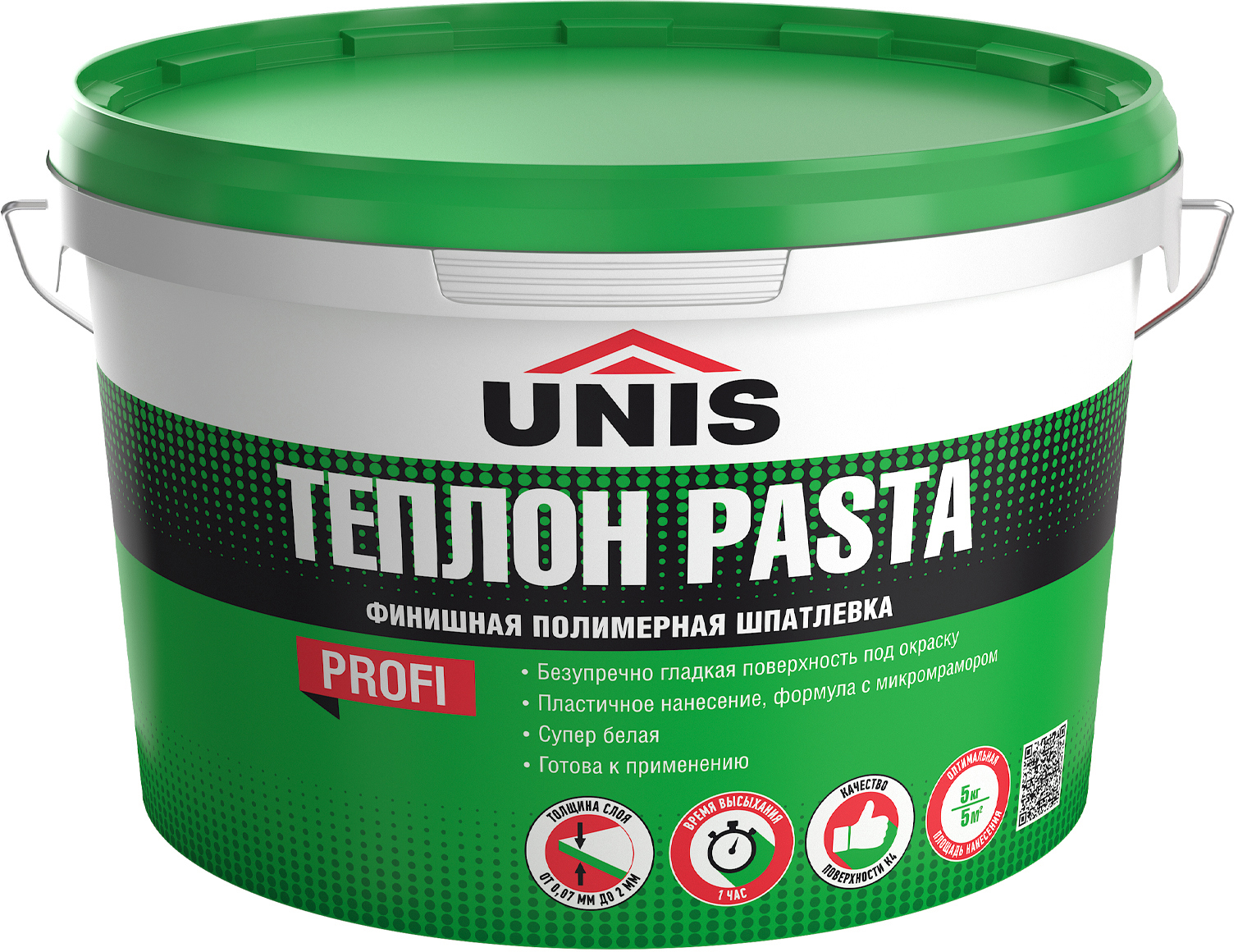 Шпатлевка полимерная финишная Unis Теплон Pasta 5 кг