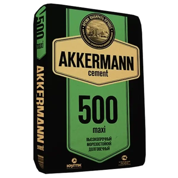 Цемент Akkermann M500 ЦЕМ II В-Ш 42.5 Н 50 кг портландцемент цементум м500 цем ii а и 42 5 н 40 кг