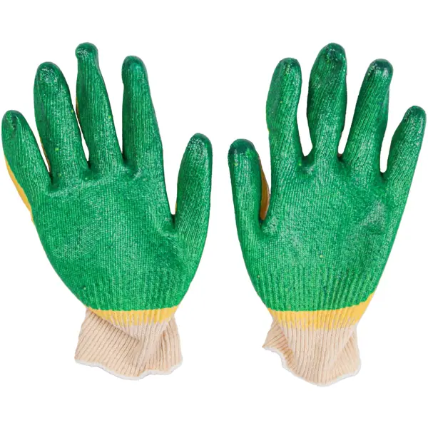 Перчатки хлопчатобумажные И-8076-И с двойным обливом размер единый штаны противомоскитные сз 050003 зеленый размер единый