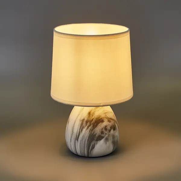 фото Настольная лампа rexant форте цвет мраморно-белый