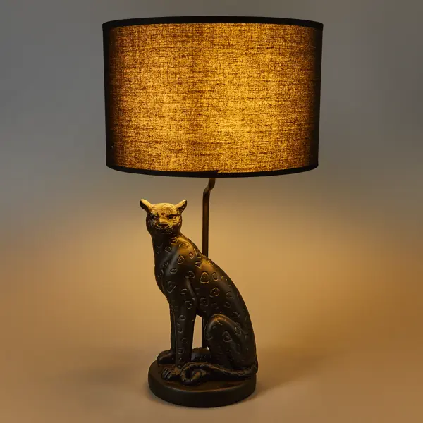 фото Настольная лампа rexant леопард цвет черный