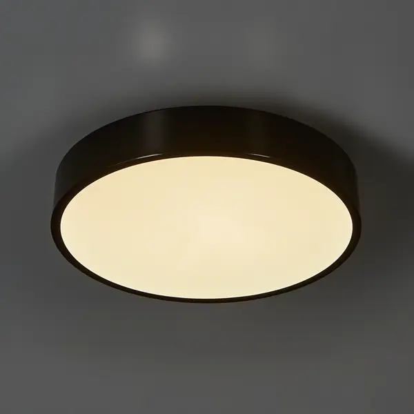 Светильник потолочный светодиодный Семь огней 230 В 36 Вт 14 м² изменение оттенков белого света 30 см цвет чёрный