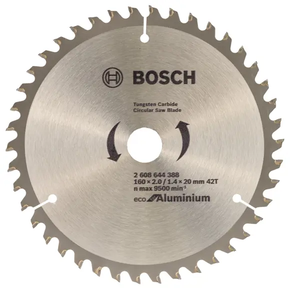 Диск пильный по цветному металлу Bosch Eco for Aluminium 2608644388 42Т 160x20x2 мм, кольцо 16 мм