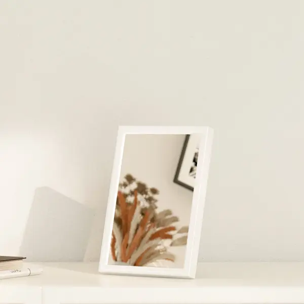 Зеркало декоративное настольное Inspire Lila 11x16 см цвет белый зеркало мебелик beautystyle 8 белый п0003720