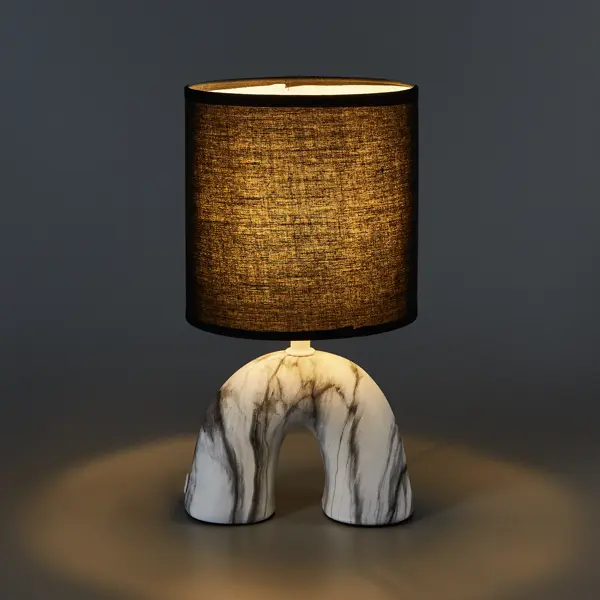 Настольная лампа Rexant «Форте» цвет белый мрамор стол журнальный мебелик овер белый мрамор