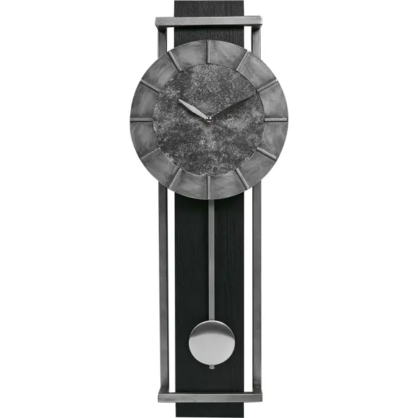 Часы настенные Dream River Маятник GHC23411 круглые МДФ цвет черно-серый бесшумные ø60