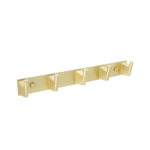 Вешалка Fixsen Trend Gold FX-99005-5, стальная, 5 крючков, цвет золотой держатель для туалетной бумаги fixsen trend gold fx 99010 с крышкой золотой