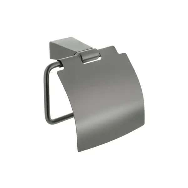 Держатель для туалетной бумаги Fixsen Trend Graphite FX-98010, с крышкой, цвет графит держатель для туалетной бумаги fixsen otel с крышкой