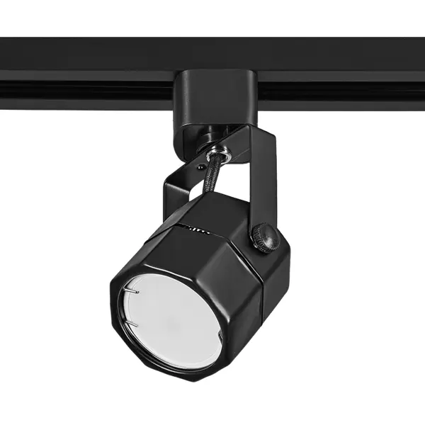 Трековый светильник Jazzway PTR 0315 25 под лампу 50 Вт однофазный цвет черный светильник прожектор трековый volpe ubl q323 gu10 никель