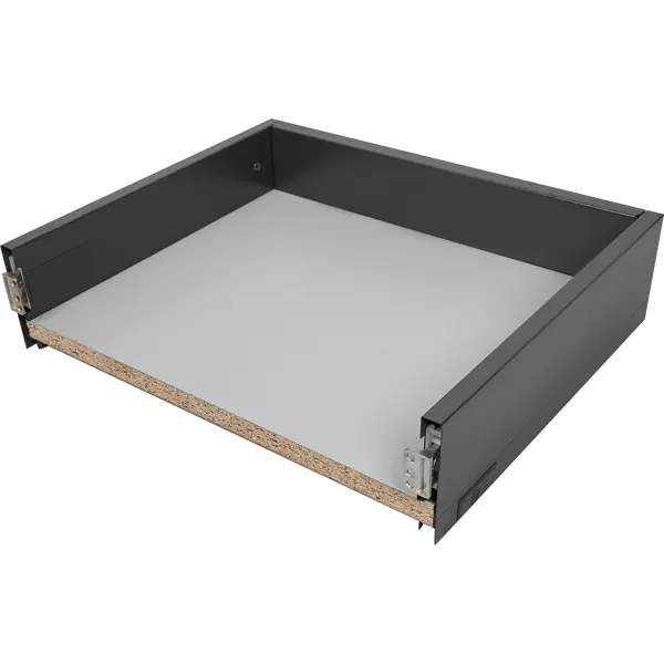 Выдвижной ящик для шкафа 40x10.4x30 см сталь/ЛДСП антрацит направляющие шариковые максимальная нагрузка 27 кг db8883zn 450 мм сталь серебряный