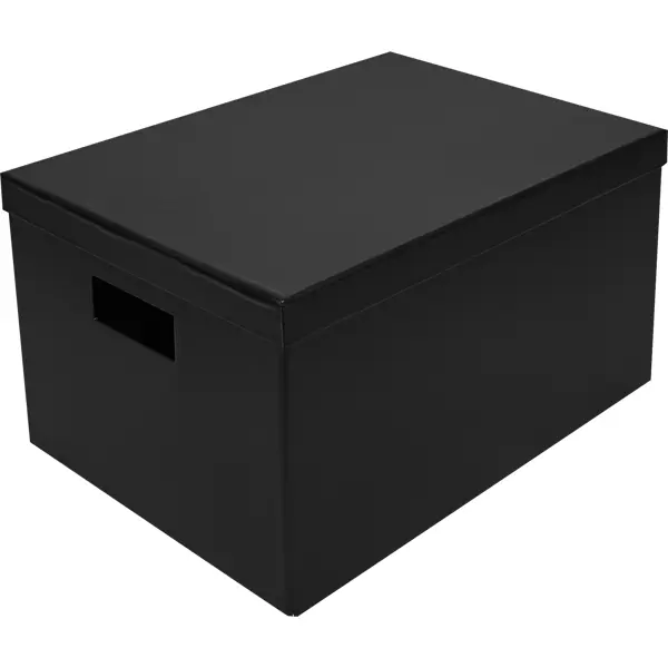 Коробка складная для хранения 27x35x20 см картон черный 2 шт