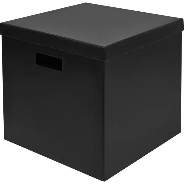 Коробка складная для хранения 30x31x31 см картон черный 2 шт коробка складная для хранения 27x35x10 см картон 2 шт
