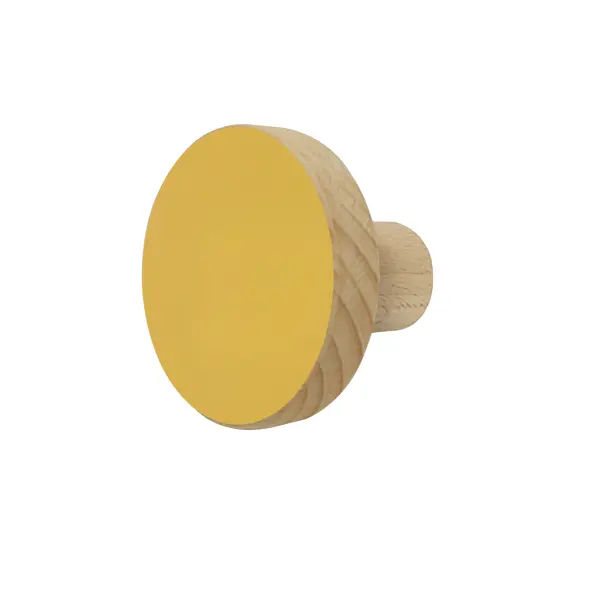 Вешалка настенная Rondo 1 крючок 6x6x4.7 см цвет желтый крючок для вязания двусторонний d 2 3 мм 13 5 см золотой