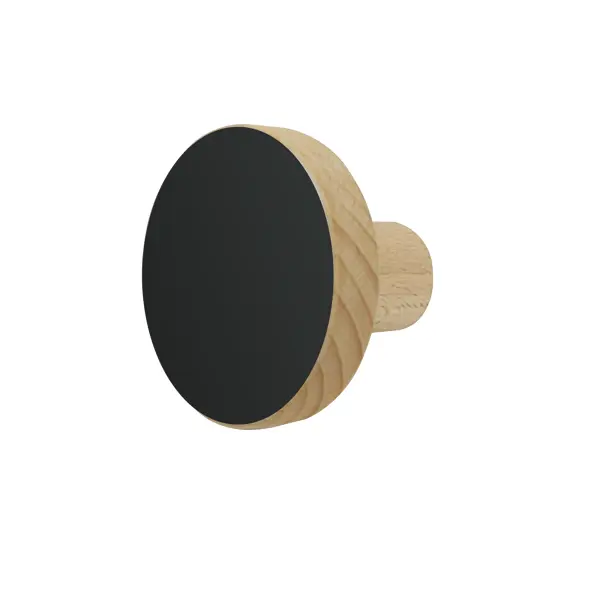 Вешалка настенная Rondo 1 крючок 6x6x4.7 см цвет черный