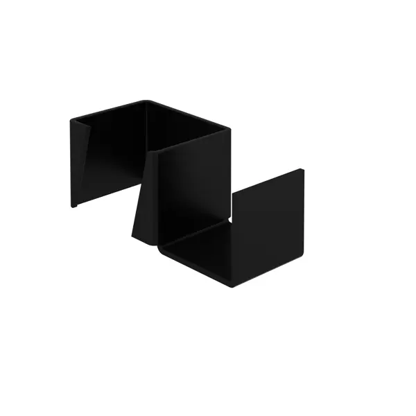 Набор крючков вертикальных Delinia ID 4.2x1.9x1.8 см сталь цвет чёрный 2 шт вешалка крючок на подголовник набор 2 шт чёрный