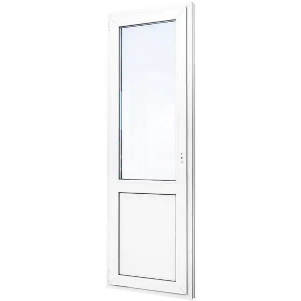 фото Балконная дверь пвх deceuninck одностворчатая левая поворотная 2130x700 мм (вxш) двуxкамерный стеклопакет белый