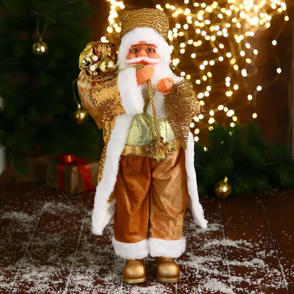 Интерьерный фарфоровый Дед Мороз под ёлку русский 44 см.