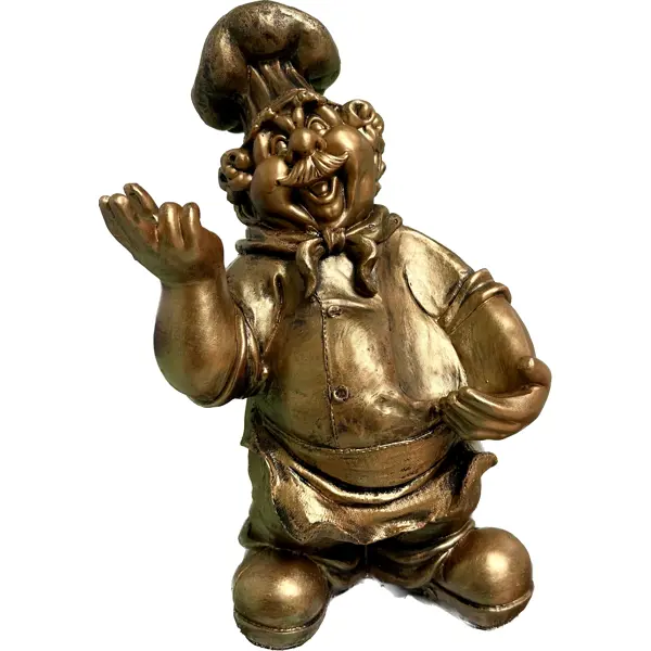 наградная статуэтка выпускнику Фигура садовая Повар камень 45x21x31 см цвет коричневый