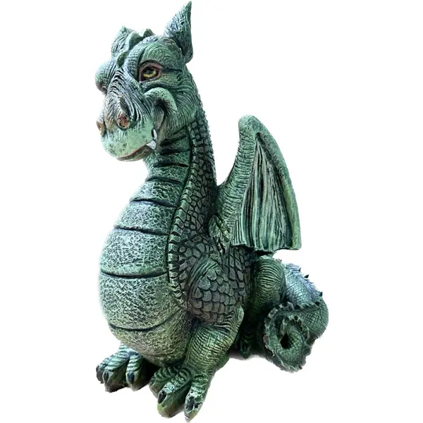 Фигура садовая Дракон камень 45x38x23 см цвет зеленый фигура садовая дракон с шаром полирезин 25 5x11 5 см