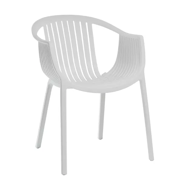Кресло Vernaccia 64x54x76 см пластик цвет белый кресло туба дуба невод 0014 58 5x57 5x81 5 см полипропилен бежевое