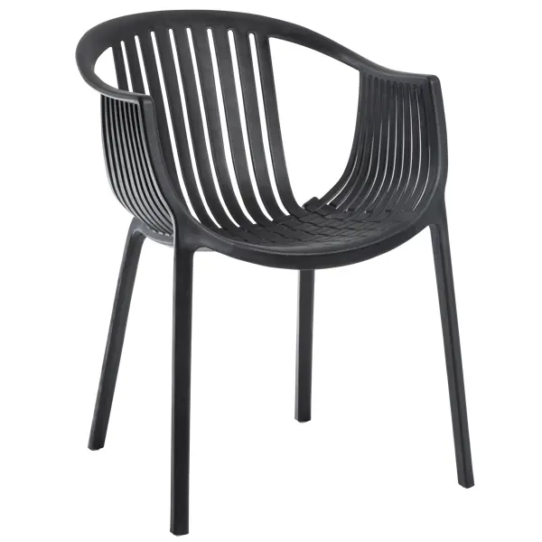 Кресло Vernaccia 64x54x76 см пластик цвет черный кресло туба дуба невод 0014 58 5x57 5x81 5 см полипропилен бежевое