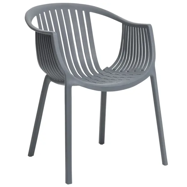 Кресло Vernaccia 64x54x76 см пластик цвет серый кресло туба дуба невод 0014 58 5x57 5x81 5 см полипропилен бежевое
