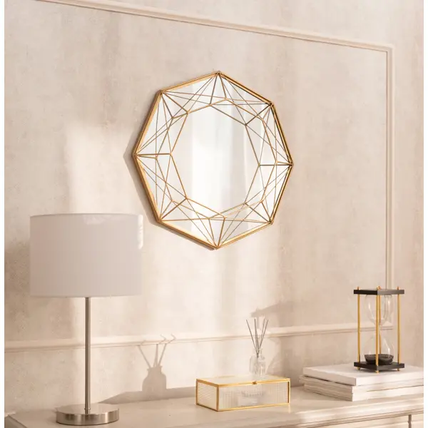 Зеркало декоративное Inspire Filar круг 50 см цвет золотой зеркало декоративное inspire utaka d55